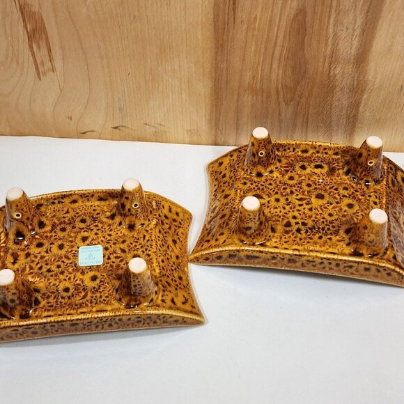 Partylite Global Inspirations Pillar Holder 6" ceramic sponge rest soap dish 2pc - Picture 5 of 12